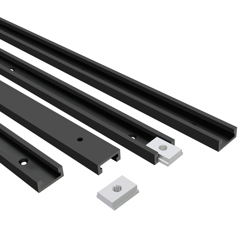 1 pz 300/400/500/600mm T-Track Slot Lavorazione Del Legno Mitra Track In Lega di Alluminio T-tracce Slot Per La Lavorazione Del Legno strumenti fai da te