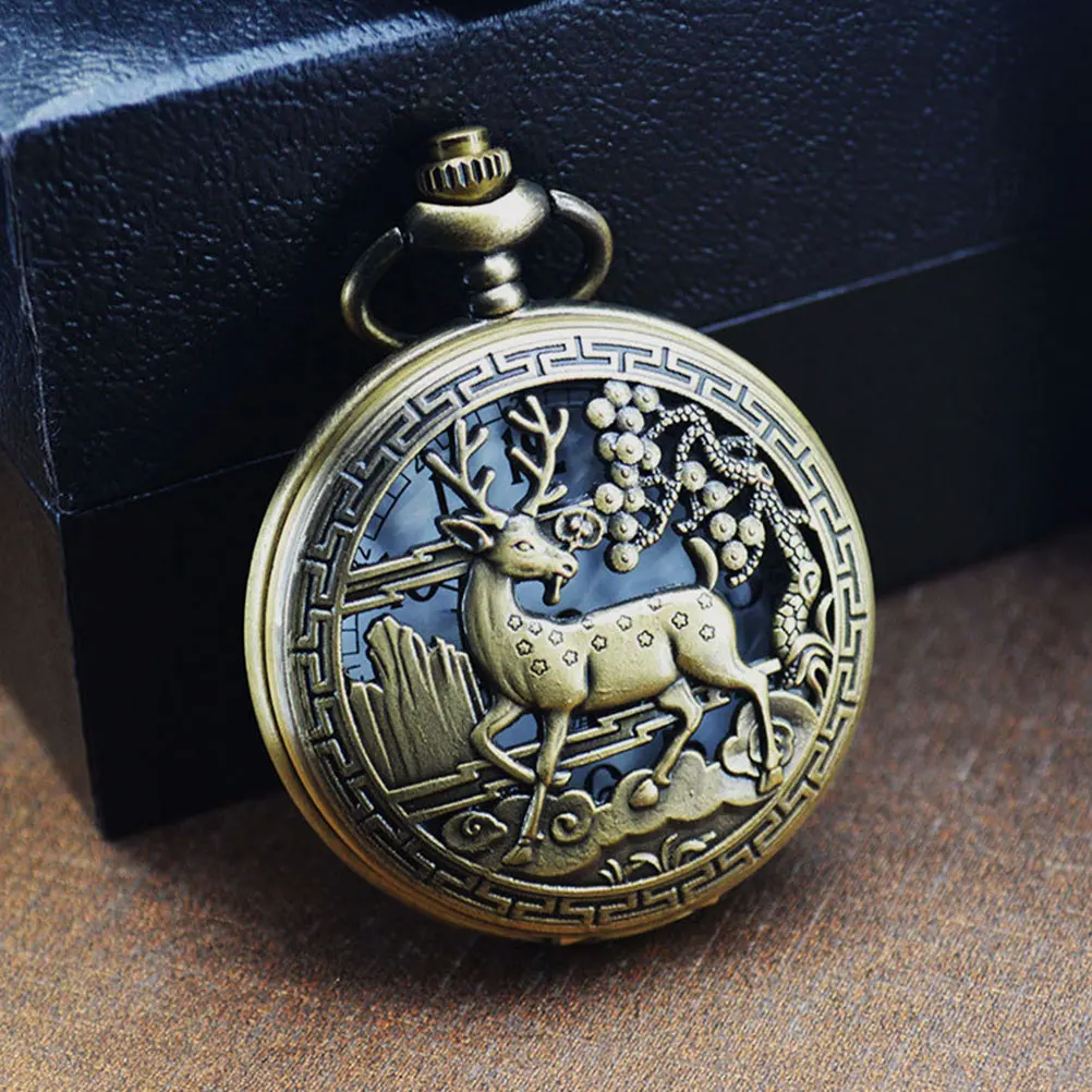 

Retro Pocket Watch Vintage Watches for Men Plastic Mirror Portable Lightweight Compact Size Sturdy Materials Appearance