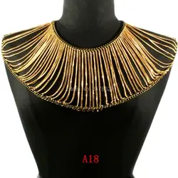 New Arrival STYLE A18 Gold Colour BODY CHAINS DOUBLE SHOULDERS JEWELRY Pharaoh Vintage Style
