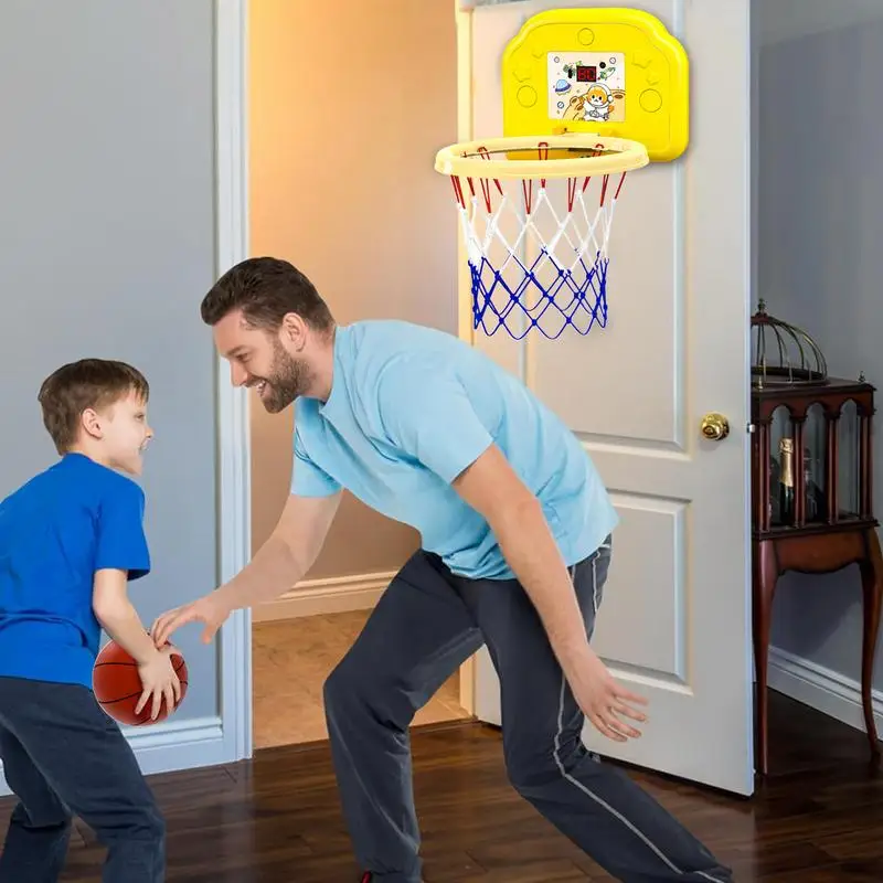 子供用バスケットボールフープ屋内バスケットボールフープ家庭用ミュートボール壁掛け折りたたみ式バスケットボールフープトレーニング機器