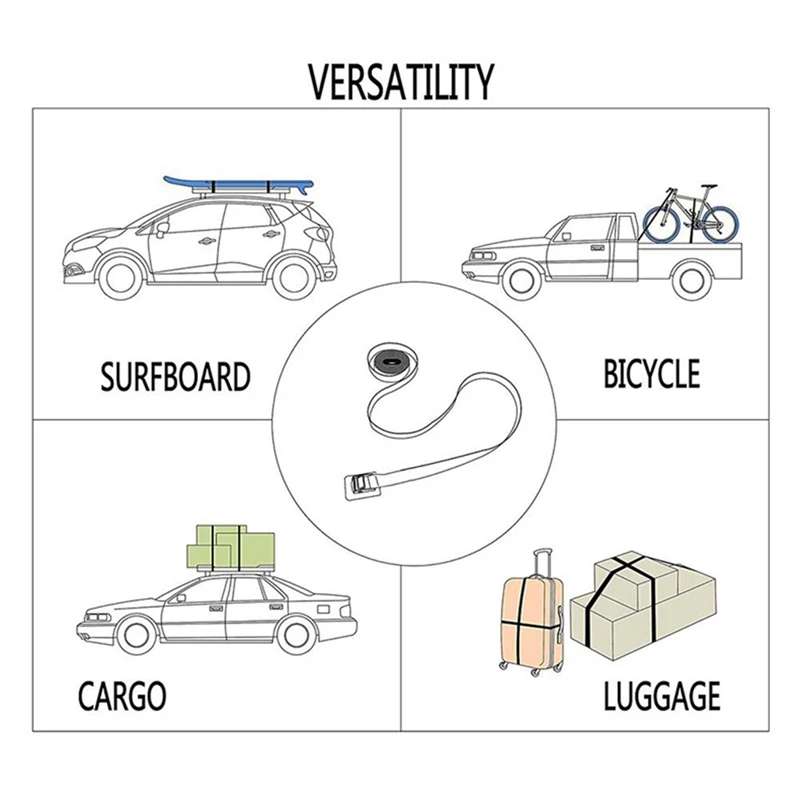 4 pçs ao ar livre amarração gravata cinta prancha caiaque telhado rack cam fivela corda amarrar para baixo superior rack cinto para carro bicicleta cinta