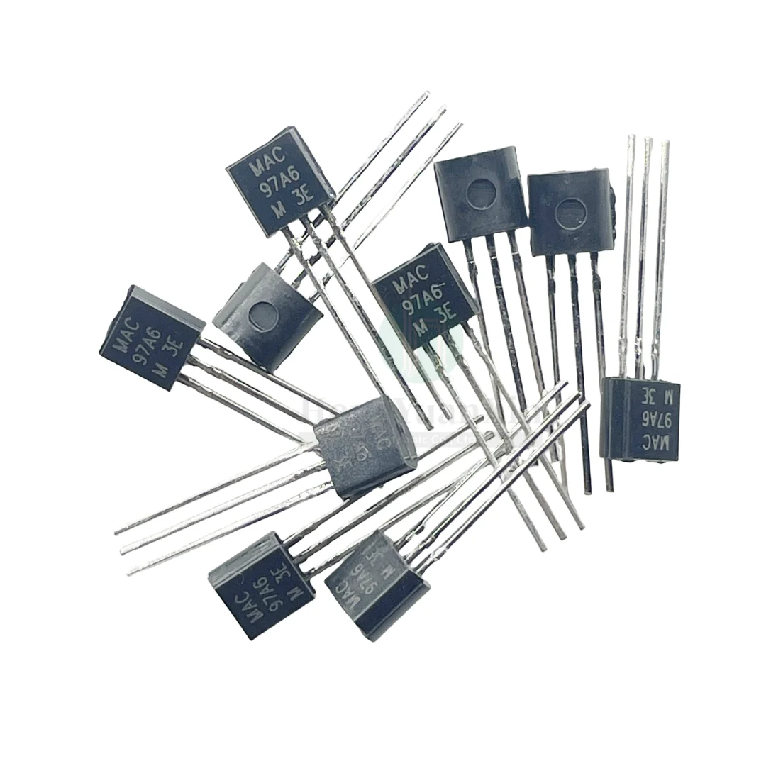 10PCS/ MAC97A6 bidirectional thyristor thyristor transistor 97A6 straight plug TO-92