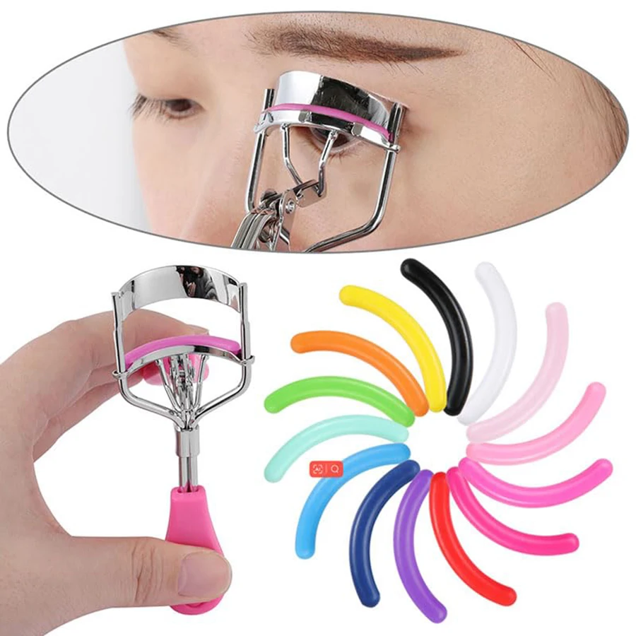 Replacement 20/24 pcs High Quality Colorful Eyelash Curler Replacement Silicone Pad Eyelash Circle Protector Random color