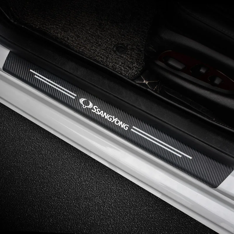 Doorsill Protective Sticker Tape for Ssangyong Actyon Rexton Korando Rodius Kyron Tivoli Musso XLV Stavic Turismo Accessories