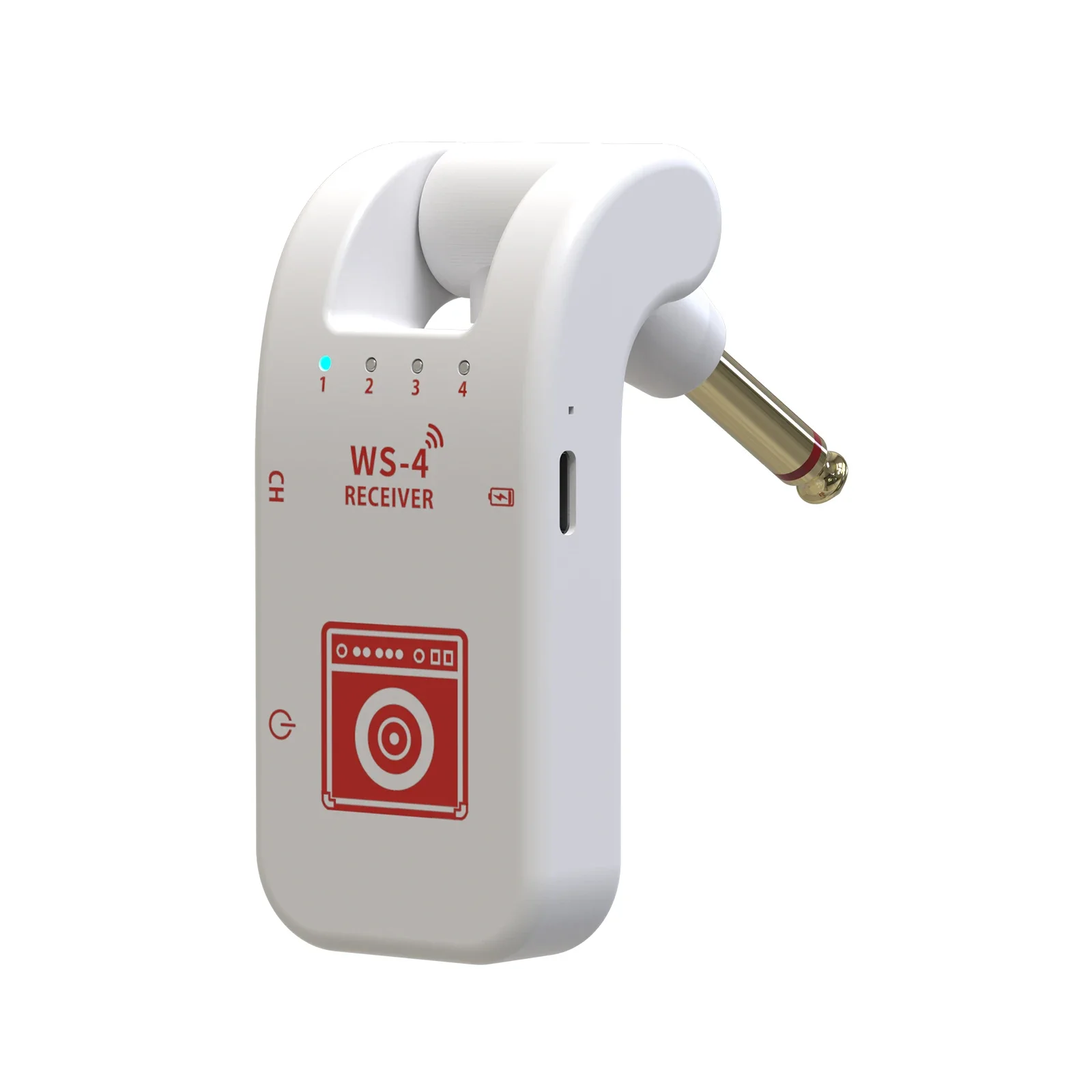 Ws-Mini Pro 4-Ch 2.4Ghz Wireless System - 48Khz/16Bit Studio Audio W/rechargeable Beltpack for Guitar/bass Recording