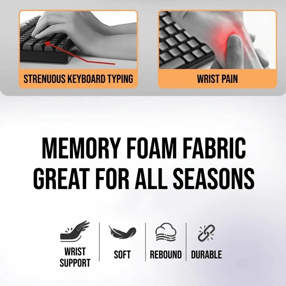 

Easy Typing Non-Slip Ergonomic Computer Keyboard Stand Tilted Soft Wrist Pad Durable Elbow Support Wrist Rest Office