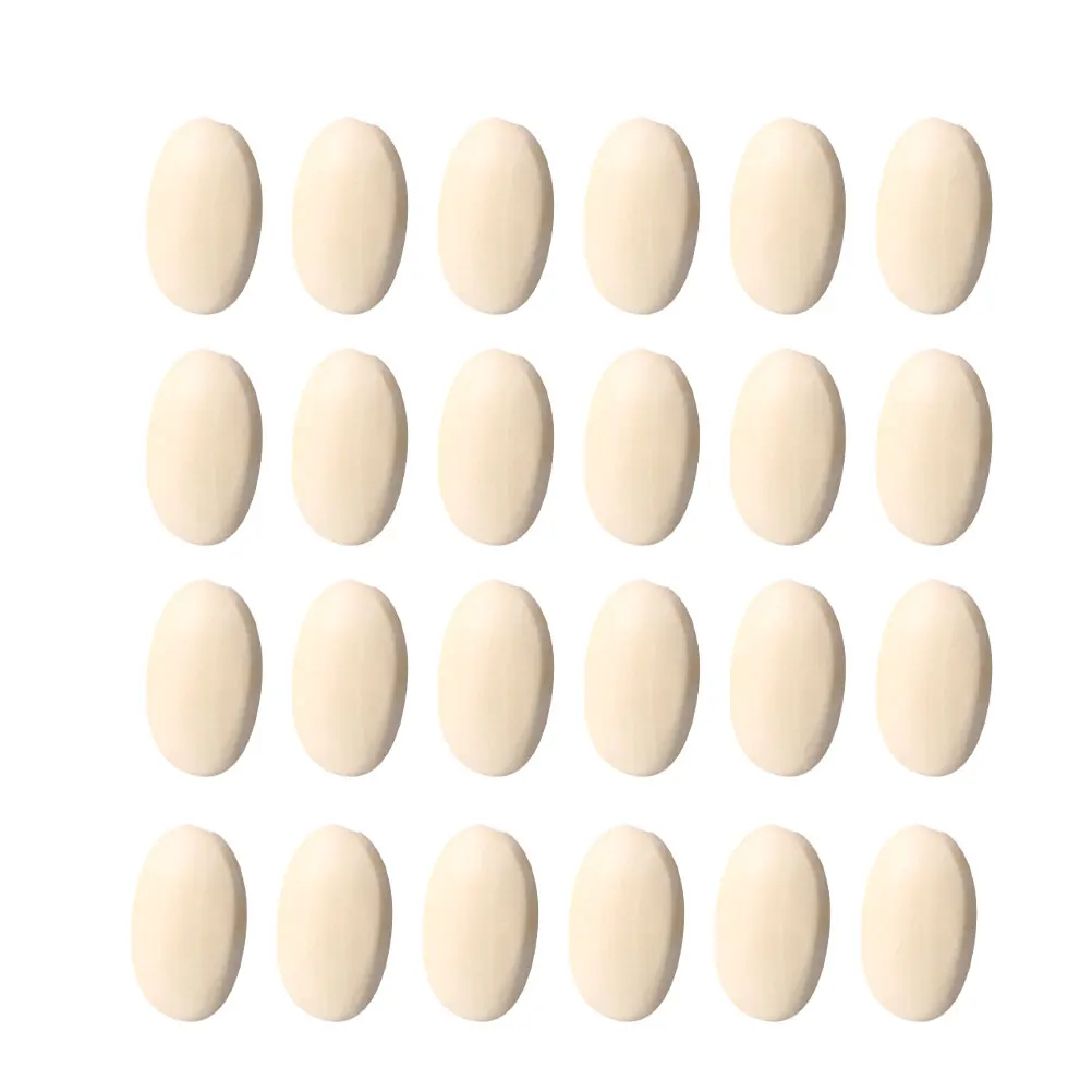 

30Pcs Oblate Wooden Beads Solid Color Unfinished DIY Craft Beads Creative Jewelry Making Accessories for Home Art Projects