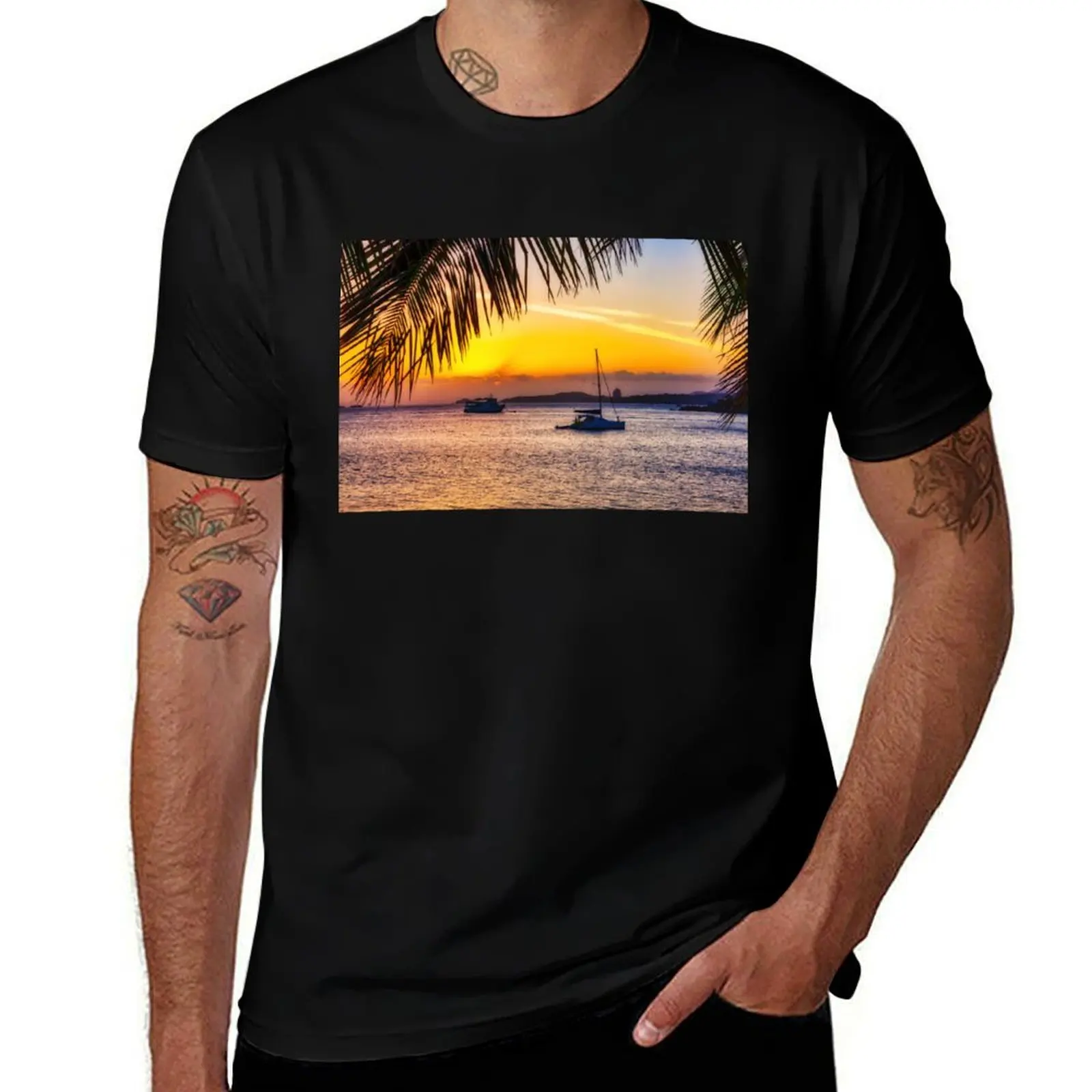 

Panama Bay in the sunset light T-Shirt shirts graphic tee anime clothes korean fashion mens t shirt graphic