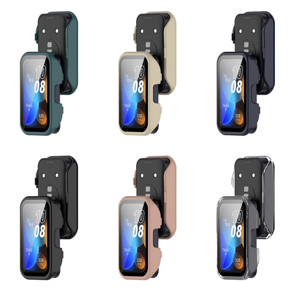 Capa protetora de vidro temperado para relógio inteligente, cobertura completa, protetor de tela anti-risco, casca dura para huawei band 9 8, novo