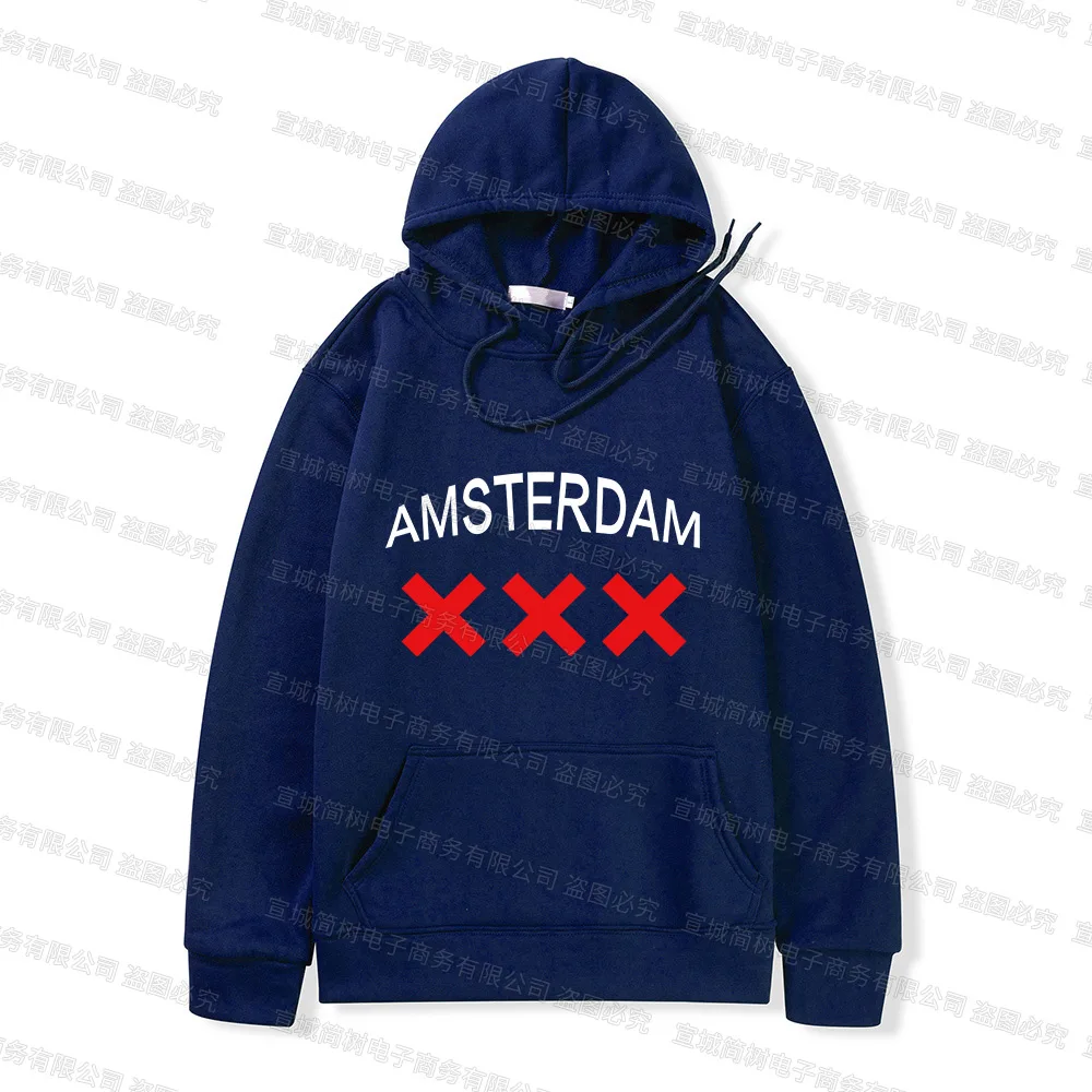 Nederlands Street Style Hoodie Amsterdam Veegmachine Mannen Casual Losse Trainingspak Unisex Tiener Oversize Aangepaste Ontwerp Hoodies