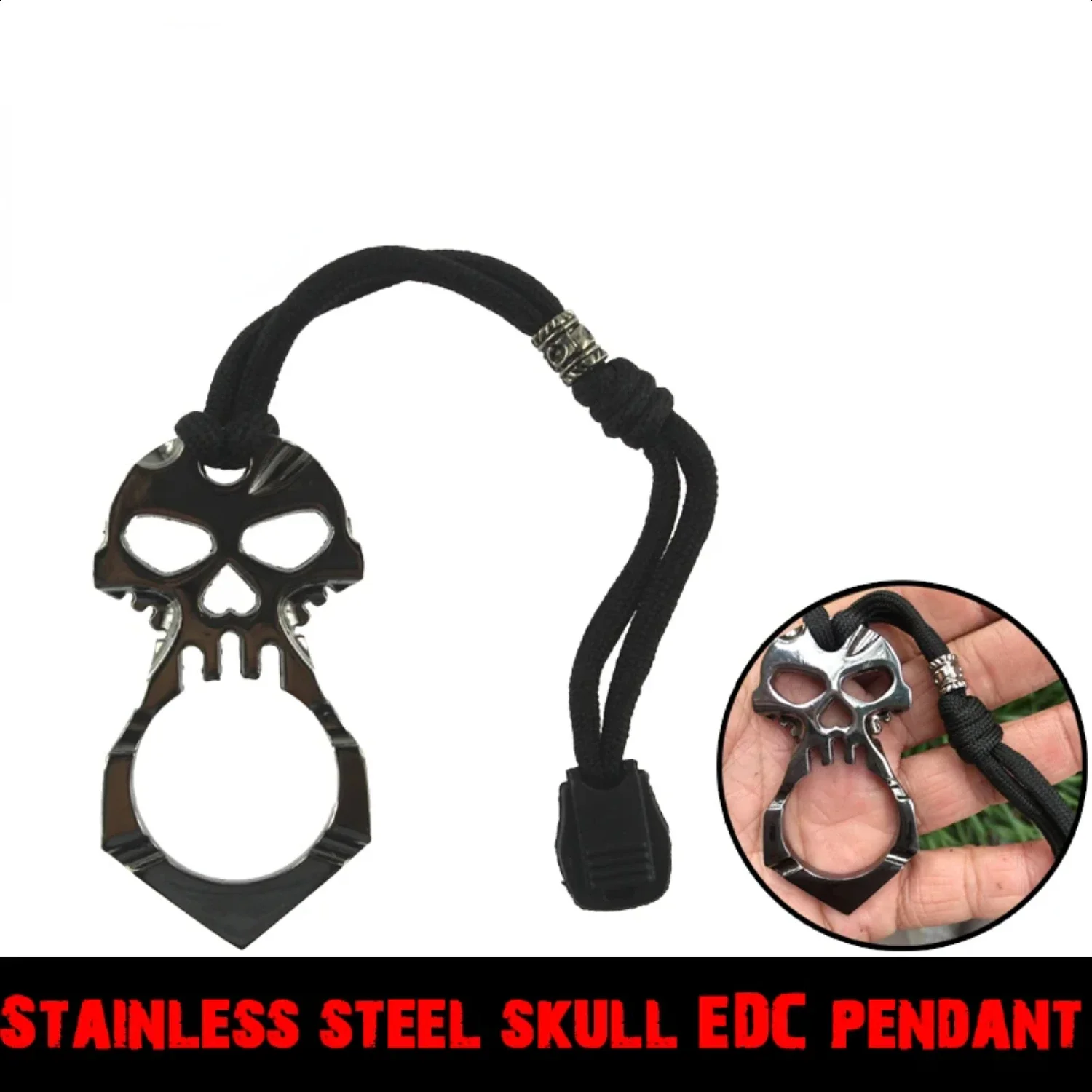 

Versatile and Durable Skull Defense Keychain for Safety and Survival - An Essential Multi-functional Tool in the Wild, 1PCS - A