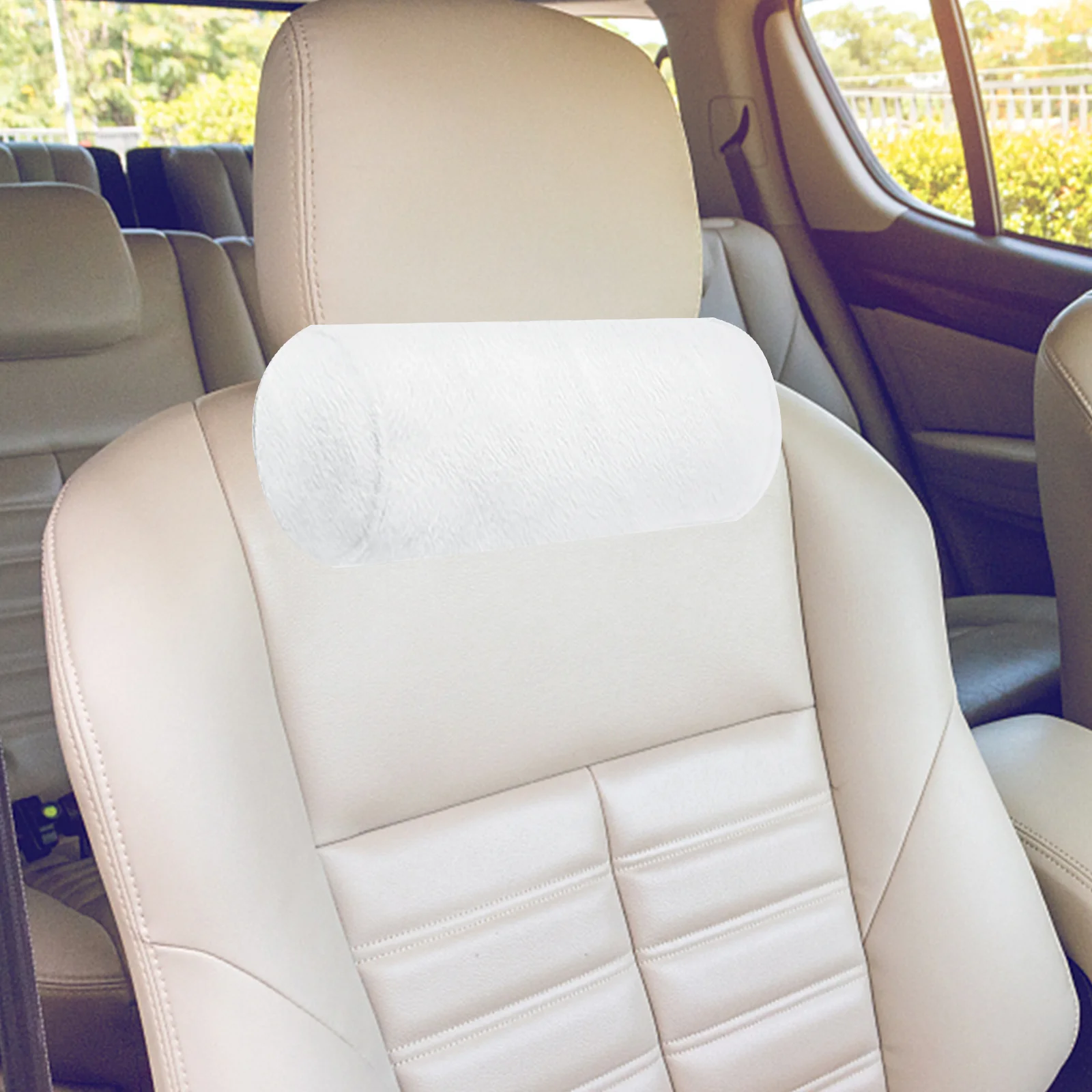 

Crystal Cylinder Pillow Cover For Car Neck Support Stylish Interior Decoration Reusable Round Pillow Case