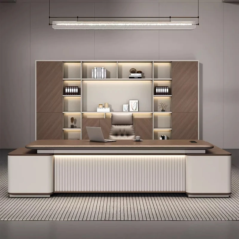 

Design European Office Desk Computer Minimalist Luxury Nordic Office Desk Modern Aesthetic Meuble Bureau Commercial Furniture