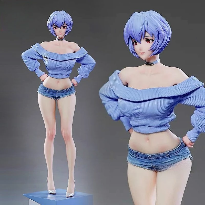 

Summer Girlfriend Schoolgirl Rei Ayanami Figure GK Ayanami Rei Two-Dimensional Beautiful Girl Anime Figure Decoration Gift