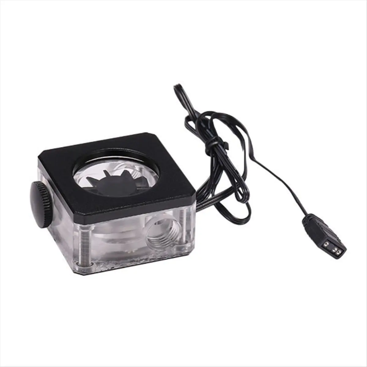 (DT93) Water Cooling Flow Meter RGB Water Flow Meter G1/4inch Flow Meter System for PC Gaming Water Cooling Building Black