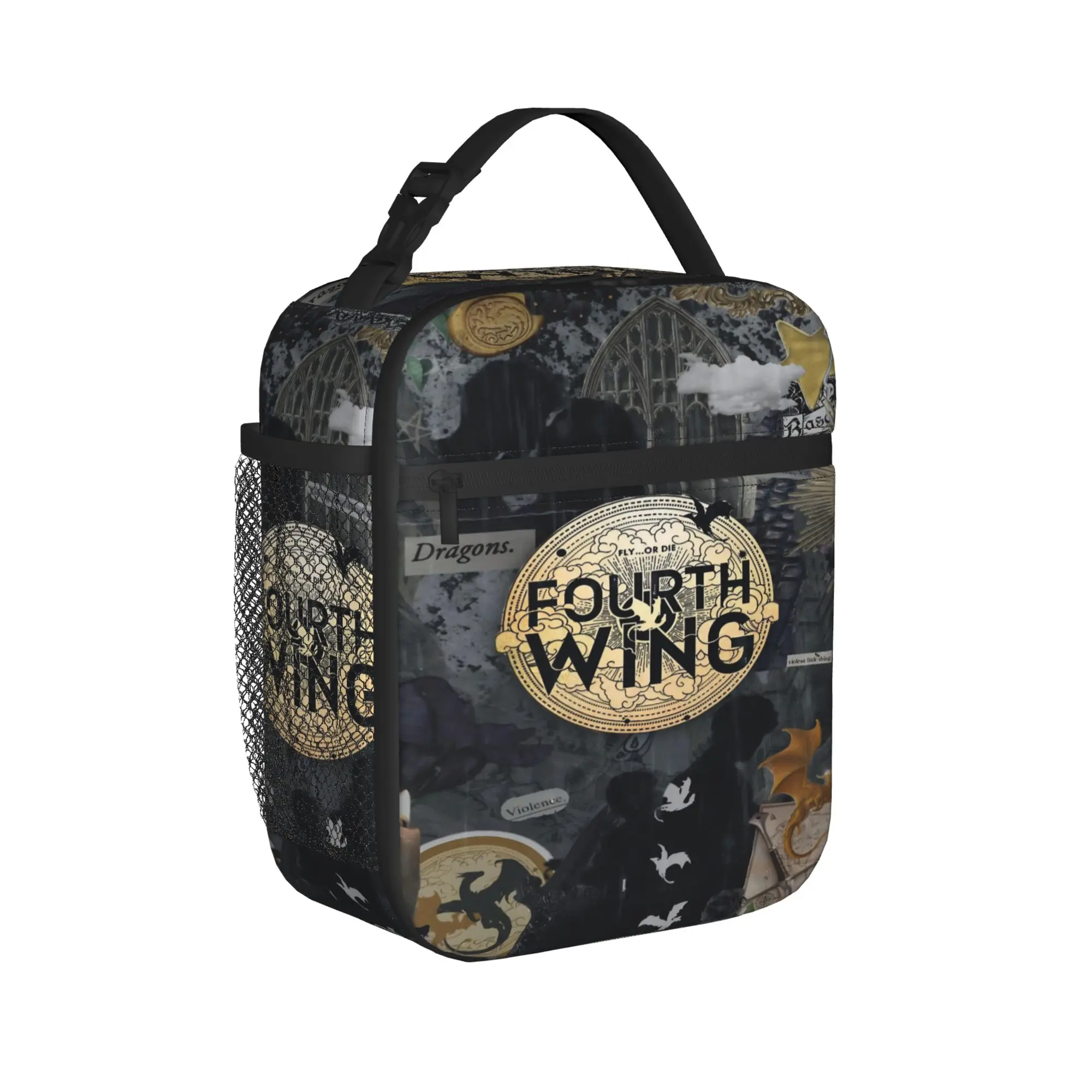 F-Fourth W-Wing Dragon Accessories Insulated Lunch Bag For School  Food Storage Bag Reusable Thermal Cooler Bento Box