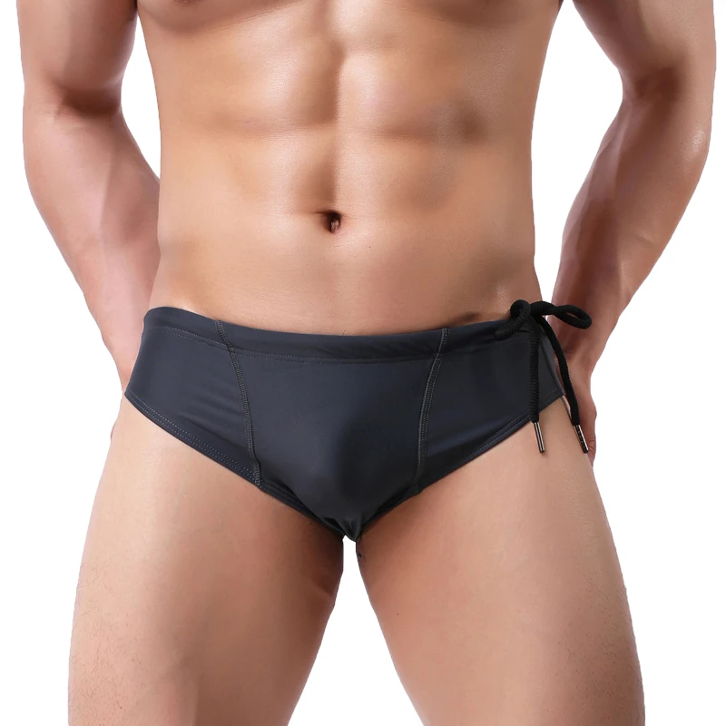 

Sexy Male Swim Briefs Low Rise Men's Nylon Swimwear Brief Bikini Mens Swimming Surf Elastic Sunga Underpants