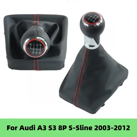 For Audi A3 S3 8P S-line 2003 2004 2005 2006 2007 2008 2009 2010 2011 2012 2012 Gear Shift Knob Lever Shiter Gaiter Boot Cover