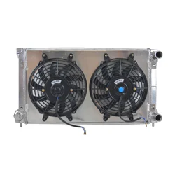 Aluminium Radiator +Shroud +Fan for Volkswagen Golf MK1 MK2 GTI Scirocco 1.6L 1.8L 8V Manual transmission