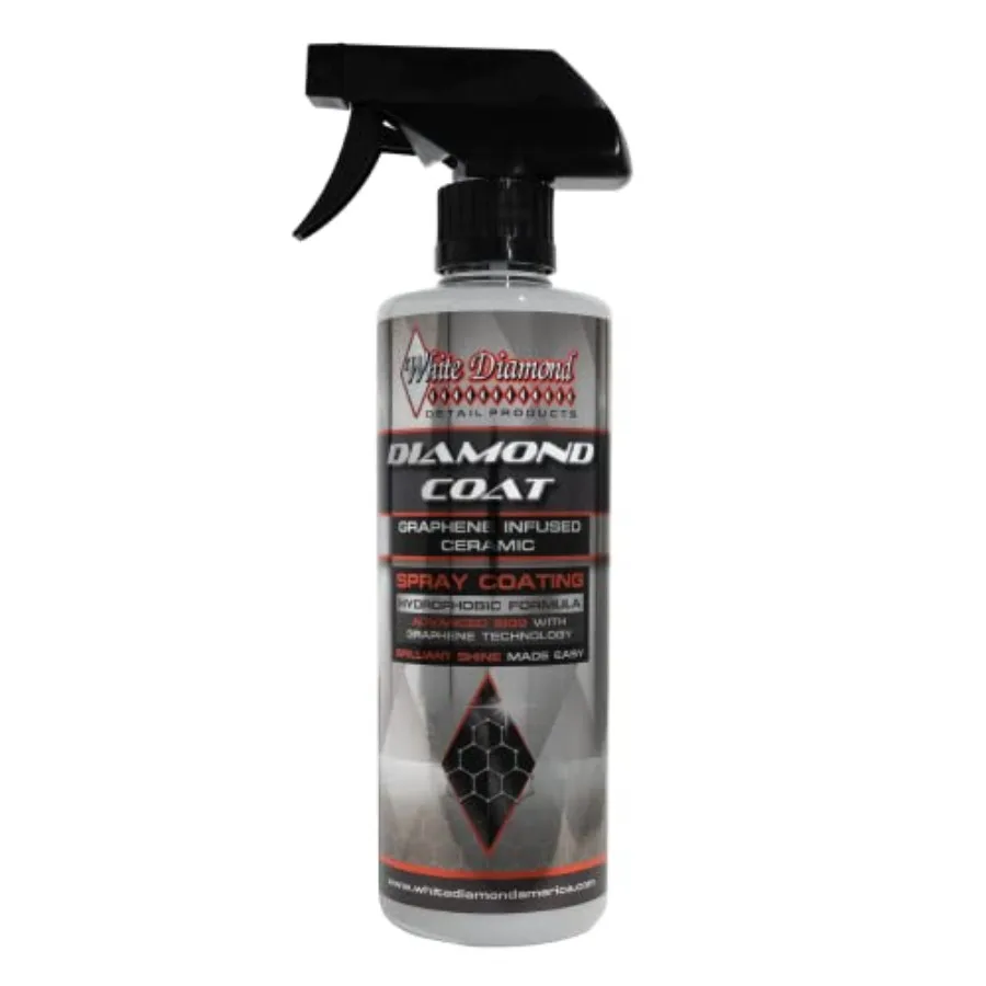 

Diamond Coat Graphene Infused Ceramic Spray with Advanced SiO2 Technology for Automotive Surfaces 16oz Bottle Black Finish Long