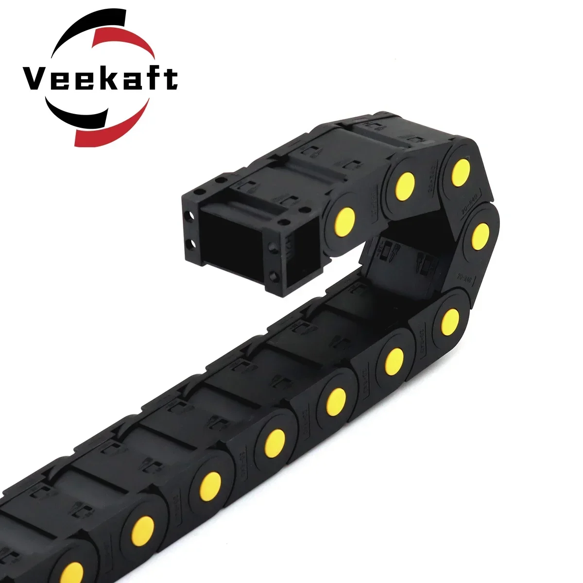 Veekaft 20 25 Plastic Transmission Cable Chains Bridge Opened Drag Chain With End Connectors CNC  Machine Tools Wire Carrier