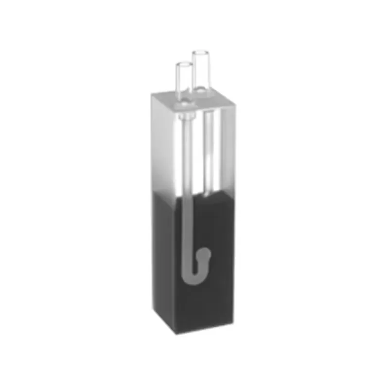 Cuvette Biochemistry 30mm Path Length Quartz Glass Flow Cell Optical Shelf Black Cuvette