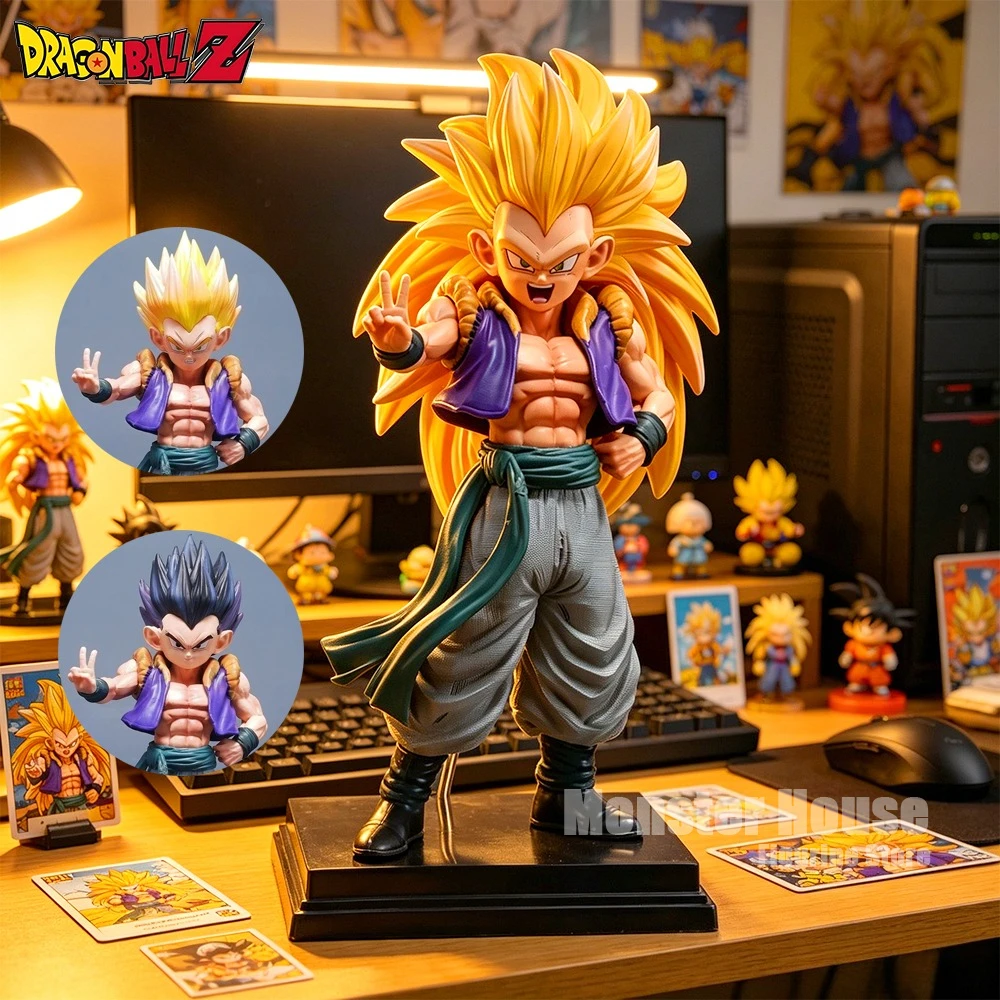 

22cm/8.66in Anime Dragon Ball Z Figure Gotenks Action Figures Pvc Statue Desktop Ornamen Collection Model Toys Gifts