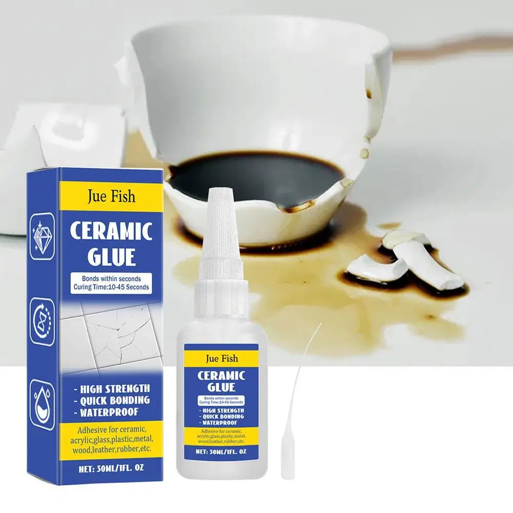 30ml Ceramic Glue For Porcelain Pottery Repair Instant Strong Adhesive Glue For Crack Chip Ceramic Bathroom Floor Ceramic Repair