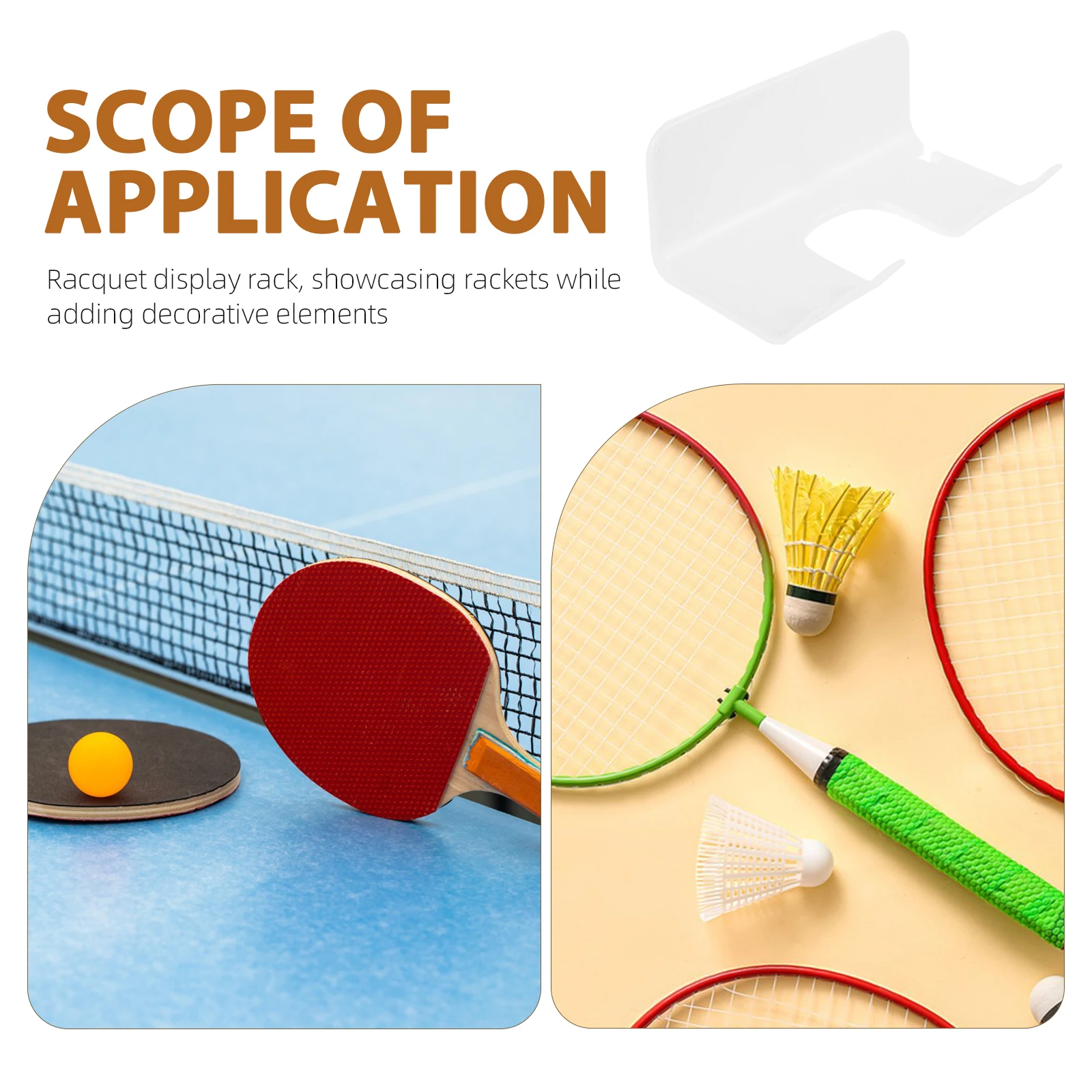 

Displaying Rack for Table Tennis Paddle Wall Mounted Plastic Base Sturdy Holder for Bat Storage and Show Racket