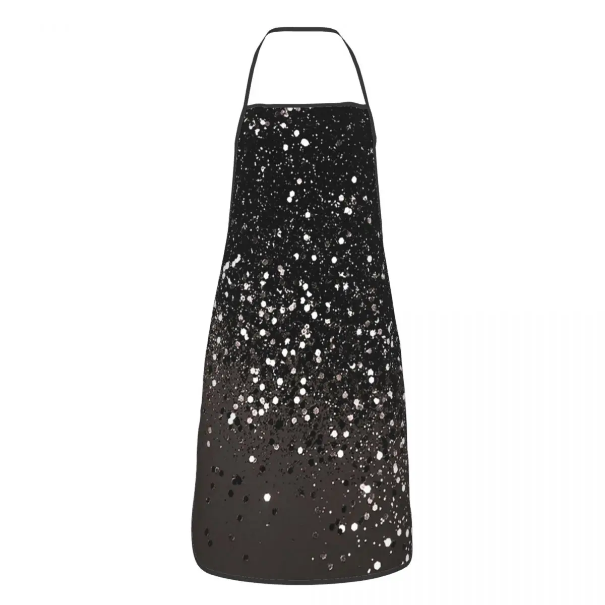 Blush Gray Black Lady Glam Glitter Aprons Chef Cooking Baking Tablier Bib Kitchen Cleaning Pinafore for Women Men Gardening