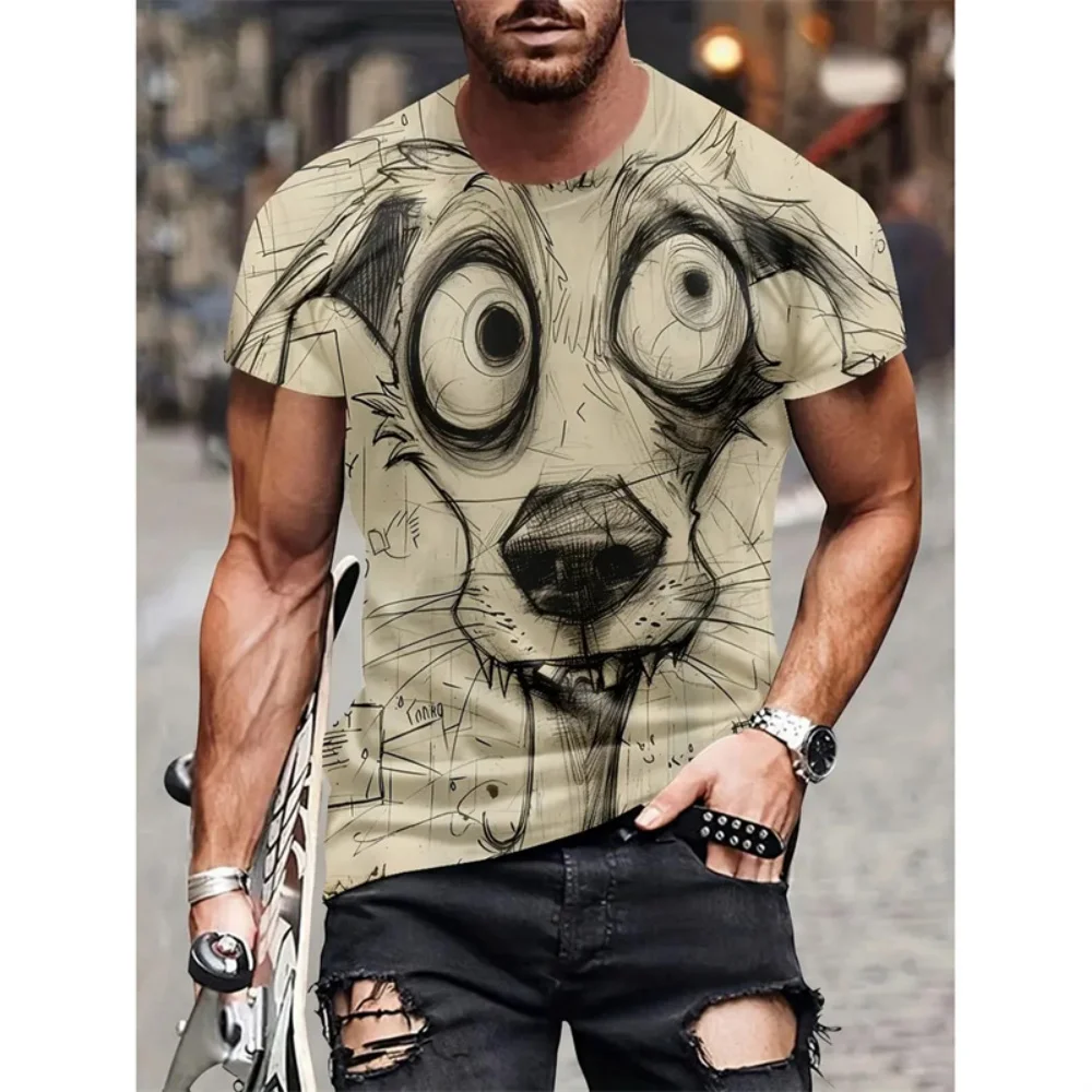 

Man T Shirt Fashion Animal 3D Print T-Shirt for Men Short Sleeve Tee Man Designer Clothes Summer Casual O-Neck Tops Man Clothing