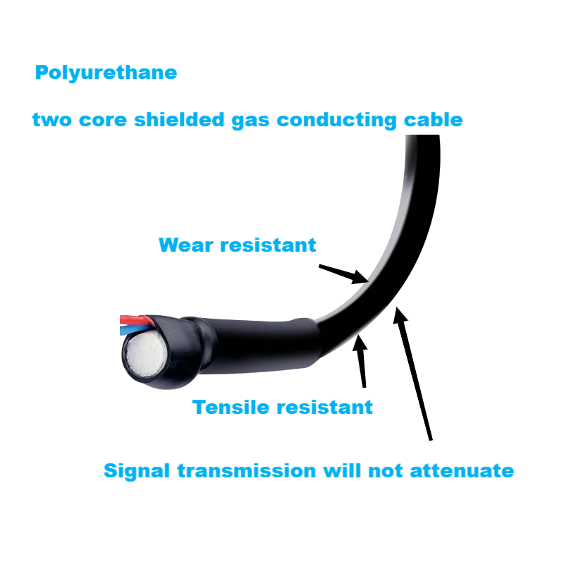 Imagem -03 - Transmissor de Nível Líquido Hidrostático Sonda de Nível de Pressão de Água 0500m Range 420ma 010v 03.3v Output 0-5m 10m 15m 20m
