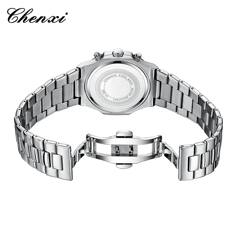 CHENXI Men's Business Watches Fashion Original Waterproof Luminous Calendar Clock Luxury Quality Steel Strip Quartz Wristwatch