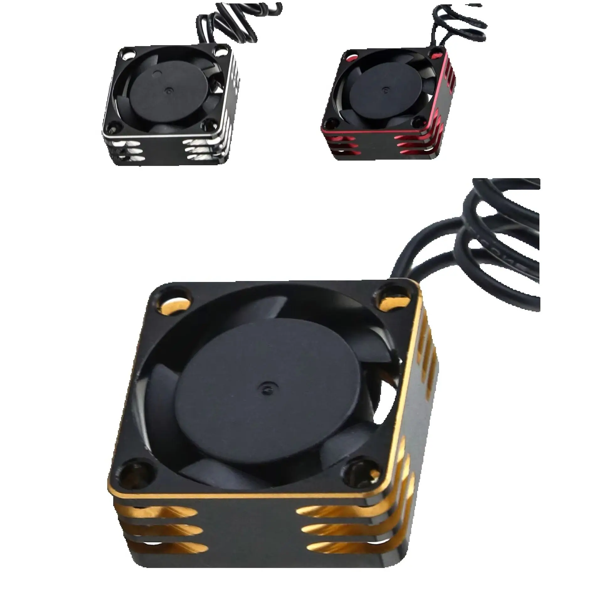 25x25mm Double Airflow Cooling Fan Rapidly Cools Motor ESC 25mm Metal Heat Dissipation Fan for RC Car Truck Parts