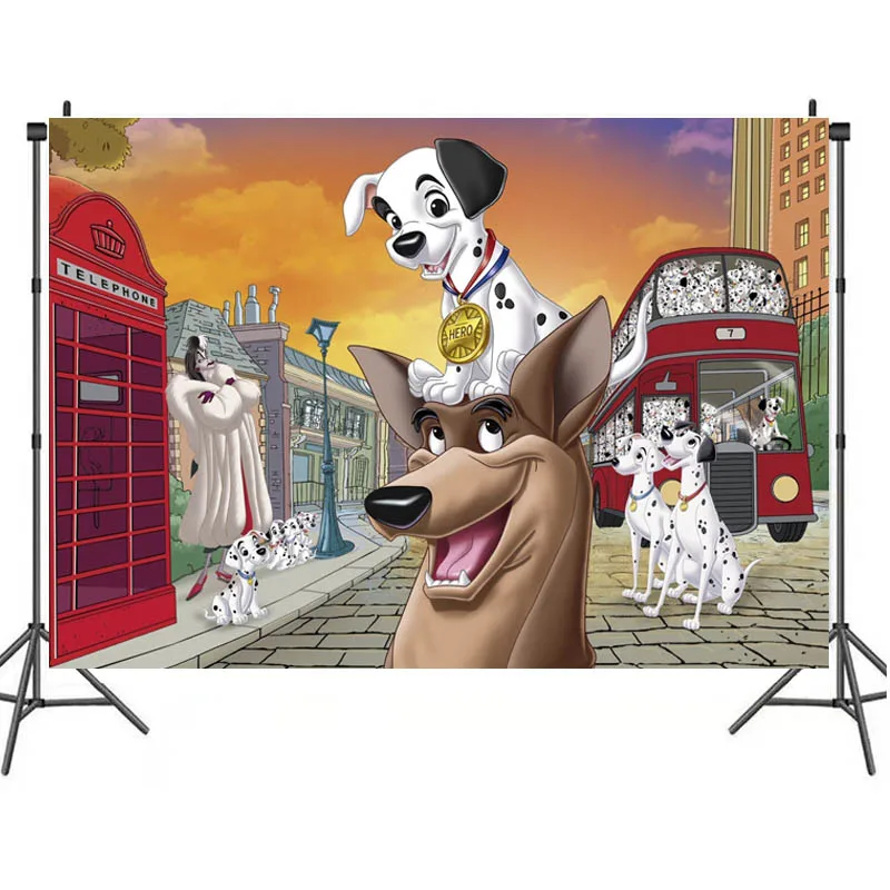 Disney One Hundred and One Dalmatian Background Birthday Party Supply 101 Dalmatians Tapestry Backdrop Home Decortion Baby Gift