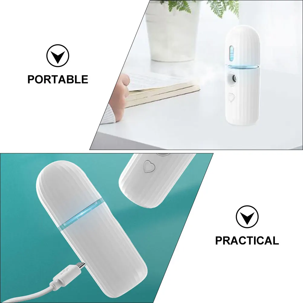 

2 PCS Handy Hydrating Mist Sprayer Meter Portable Humidifier Air Steam Moisturizing Travel Facial