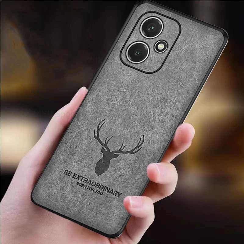 

3D Cartoon Elk Deer Head Leather Phone Case For Honor 400 Pro Soft Silicone Phone Bumper Cover For Honor 300 Ultra 200 Pro Funda