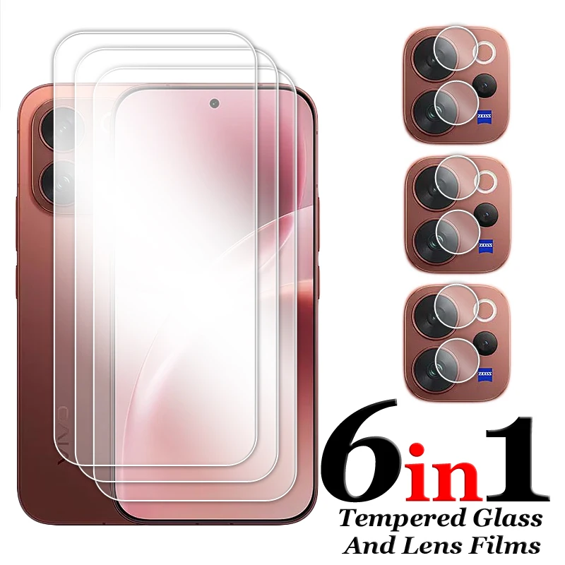 

For Vivo V70 5G Glass 6.59 inch Full Glue Clear Screen Protector For Vivo V70 Elite Tempered Glass For Vivo V70 Lens Film