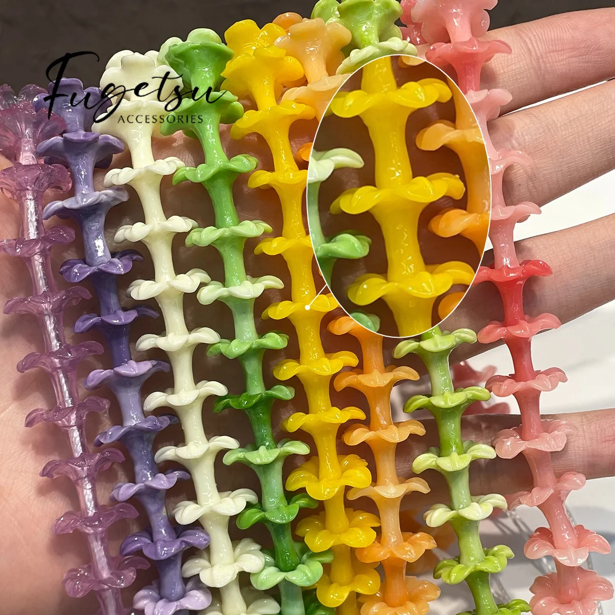 DIY Morning Glory Isolation Beads 13x15mm Shell Powder Pressing For Jewelry Making DIY Accessory Handicraft Supplies