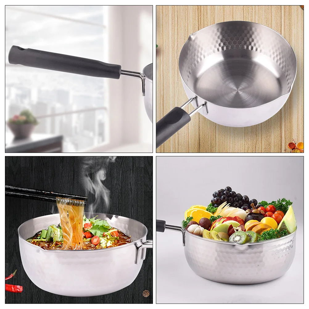 

Stainless Steel Non-Stick Soup Household Multifunctional Noodles Pot Pasta Milk Cooking Pot Heat Resistant Kitchen