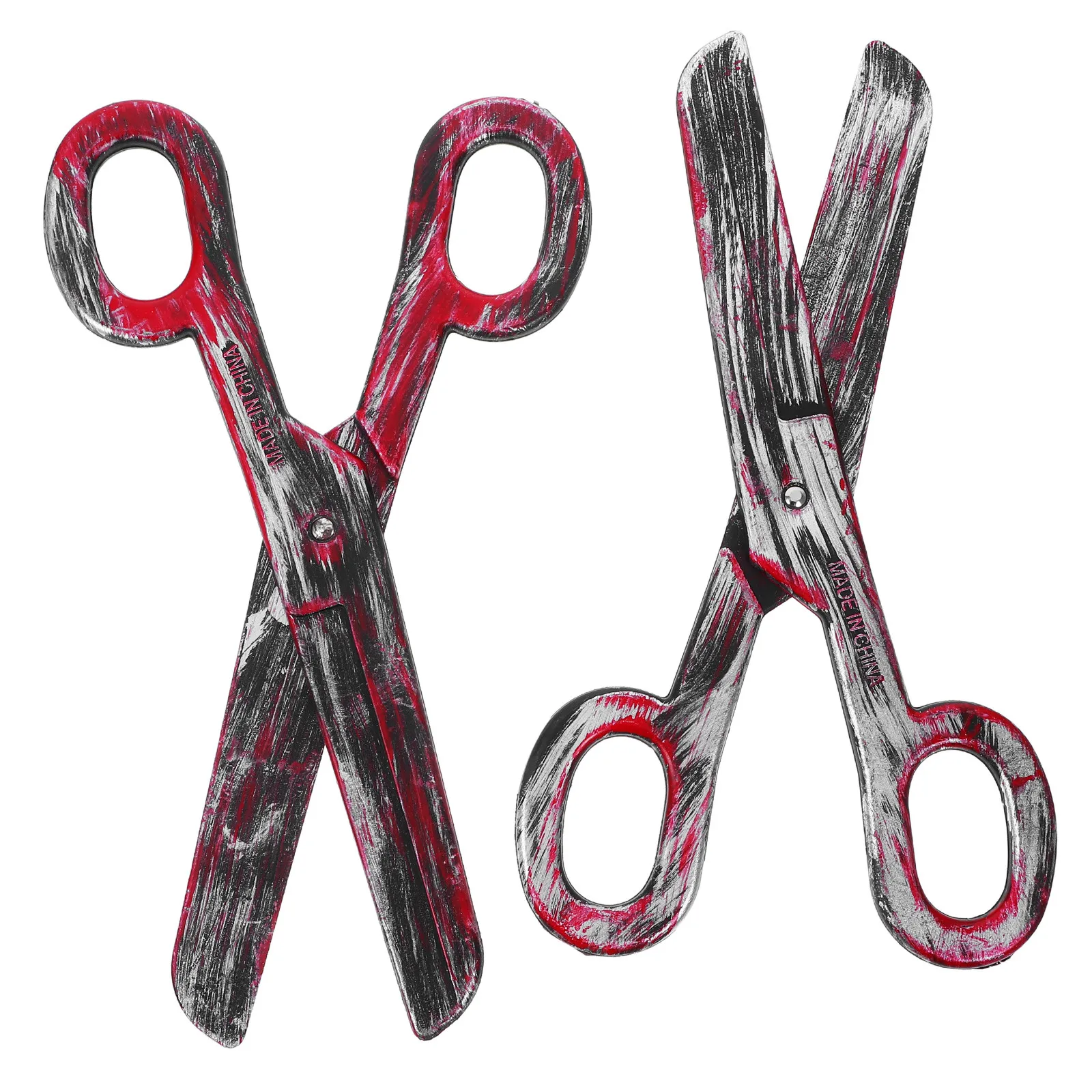 

2 шт. больших декоративных ножниц-реквизита для костюма клоуна, цирковых вечеринок, сценических выступлений, косплея, пластиковые декоративные ножницы