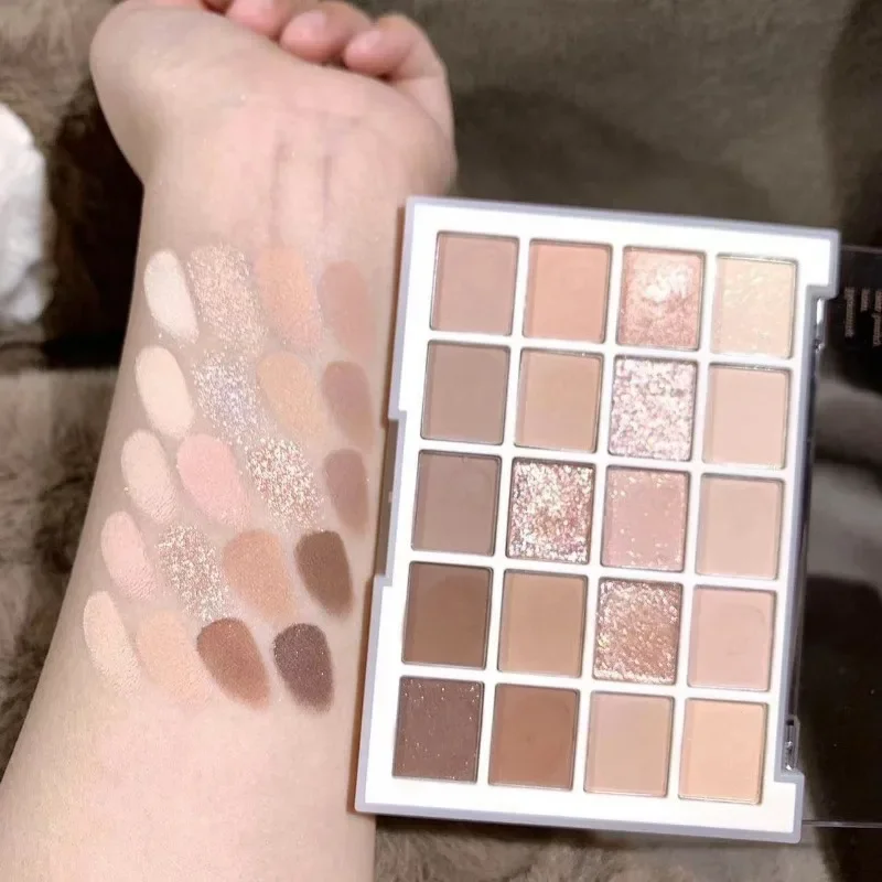 Paleta de sombras de ojos de 20 colores, maquillaje mate, brillo, sombra de ojos nacarada, paletas de sombra acrílicas impermeables, cosméticos, 2024