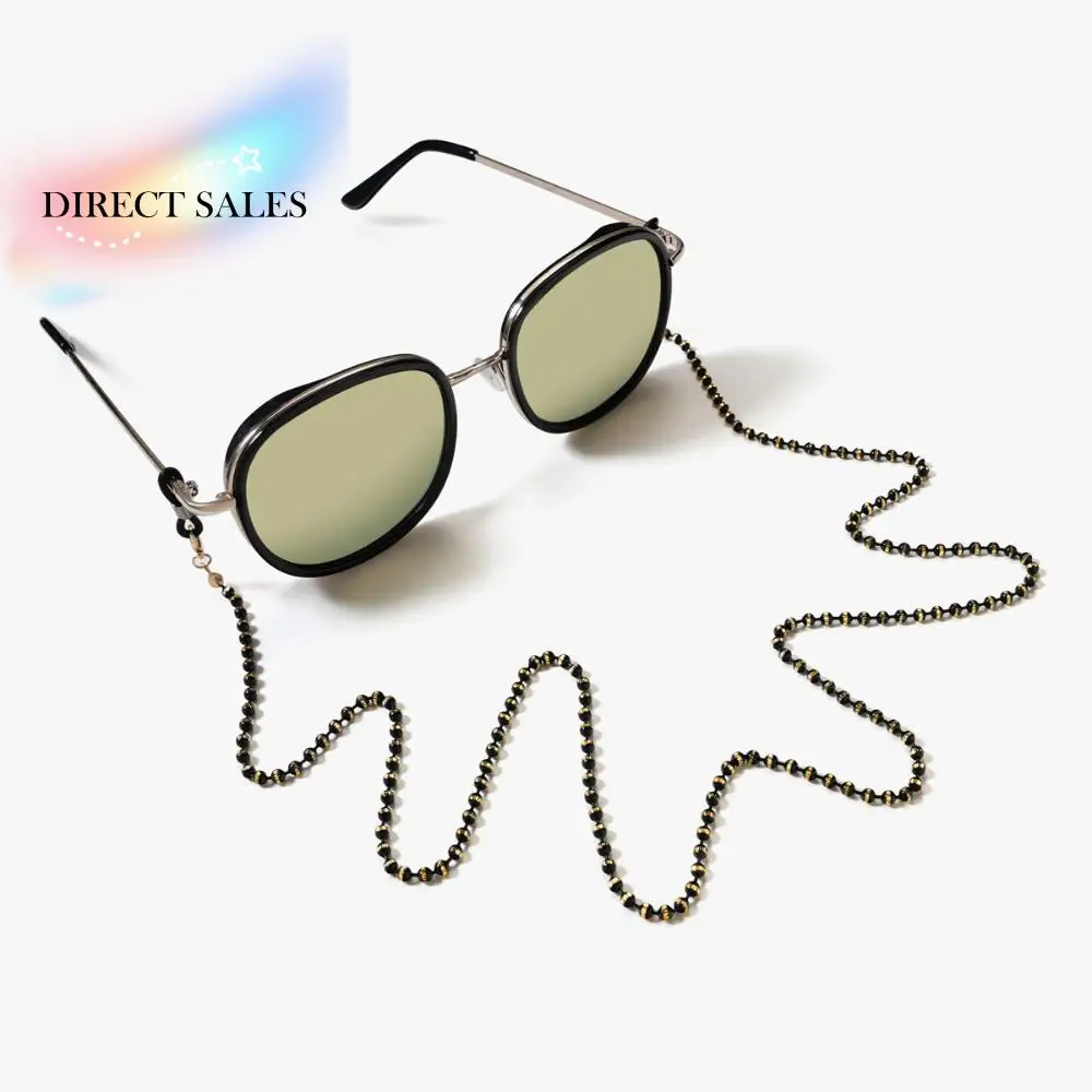 

Hanging Neck Glasses Clips Matte Bead Fashion Holder Straps Non-slip Copper Metal Mask Rope Mask Cord Holders Glasses Chain