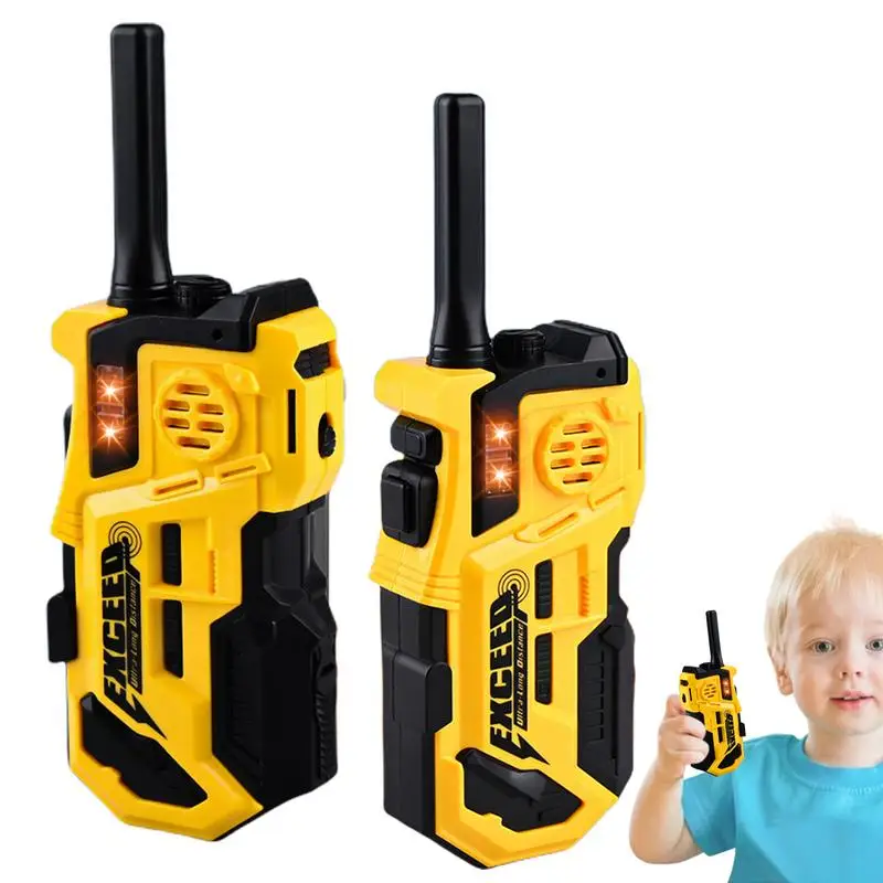 Walkie Talkies For Boys Travel Game Toy Walkie Talkies Long-Range Small Walkie Talkie 2 Pcs Toddler Toys Camping Games Wireless