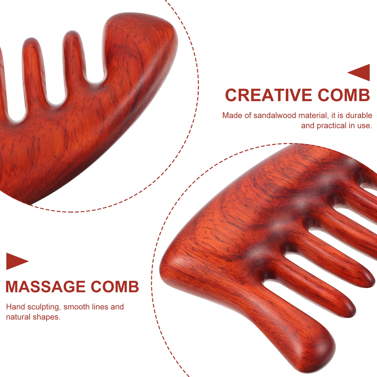 

1Pcs Premium Sandalwood Comb Natural Wood Massage Hair Comb Scalp Care Anti-Static Hair Tool for Comfortable Head Massage