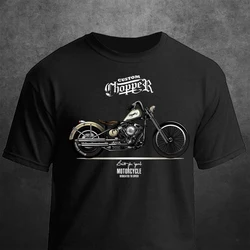 T Shirt Man Motorcycle Motorbike Art Vintage Custom Chopper Summer Casual Printing Short Comfortable O-neck