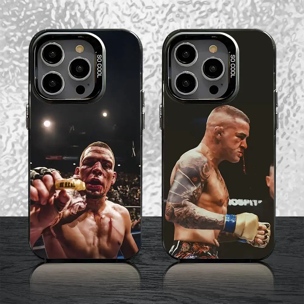

N-Nate D-Diaz Boxing Phone Case For iPhone 16,15,14,13,12,11,Pro,XS,Max,Plus,Mini,SE Black Candy Matte Shockproof Cover
