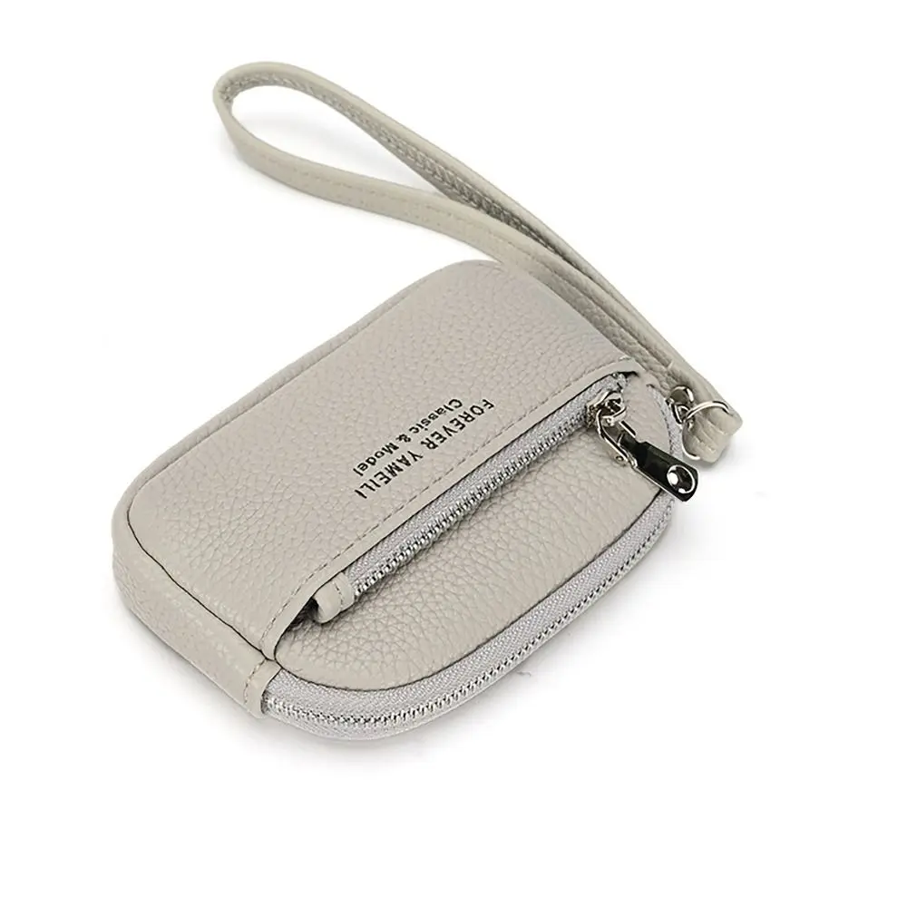 Dunne Zachtere Lederen Geld Portemonnee Slijtvaste Creditcard Holoder Rits Portemonnee Geldzak Student