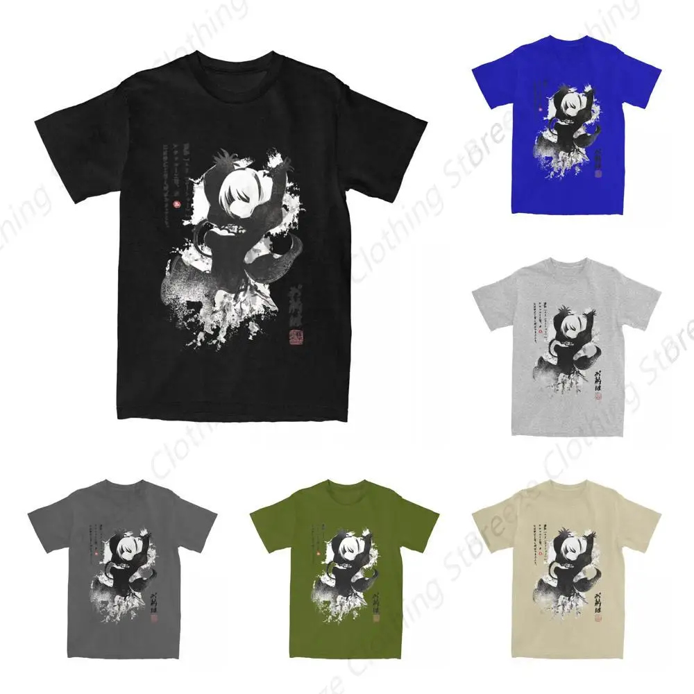 

NieR Automata 2B Japan Cosplay Game Lover for Men Women T Shirts Accessories Crazy Tees T-Shirts 100% Cotton Plus Size Clothes