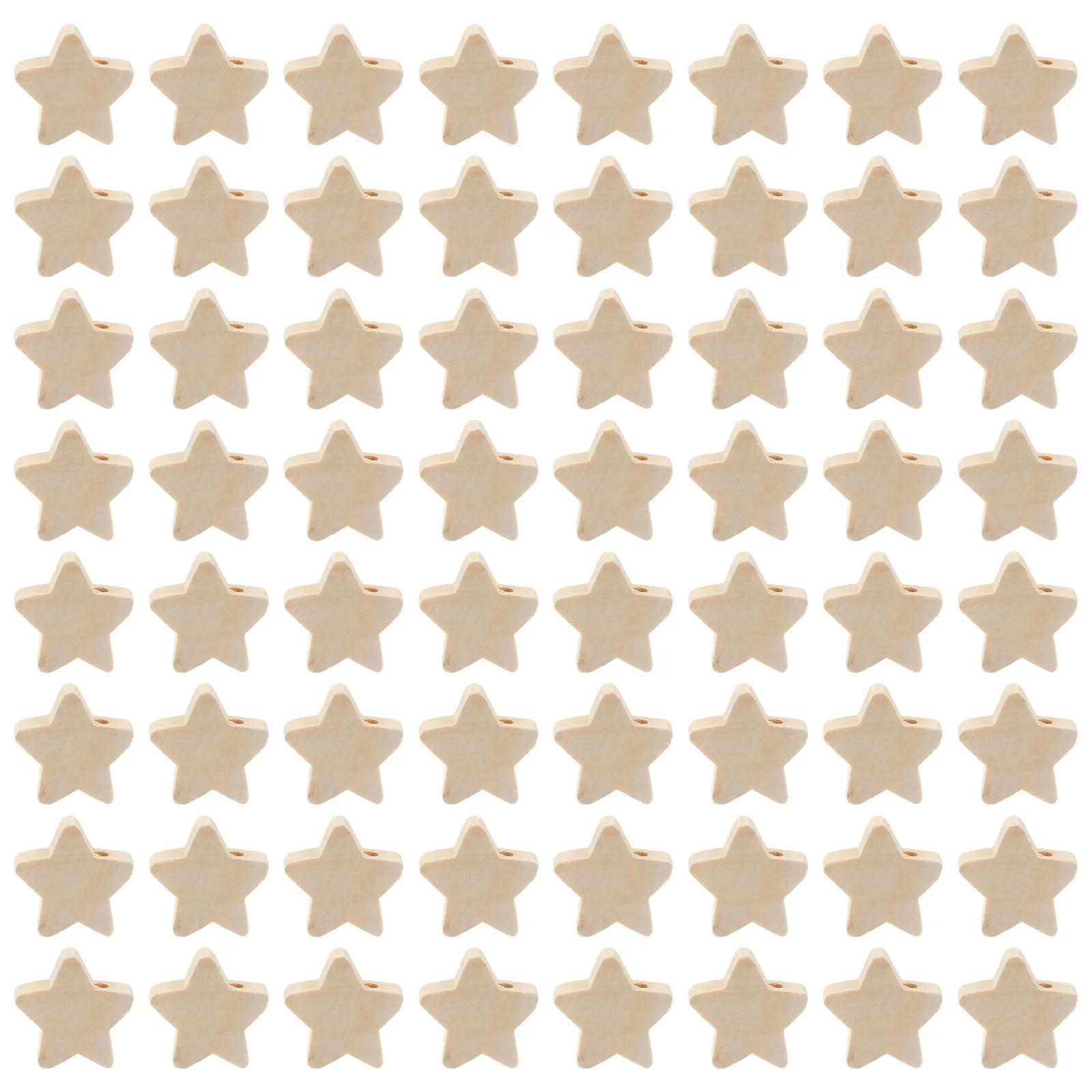 شكل نجمة الخرز الخشبي 100 قطعة الفواصل الخماسية فضفاضة DIY بها بنفسك صنع المجوهرات الحرف أساور القلائد الاطفال ديكور المنزل
